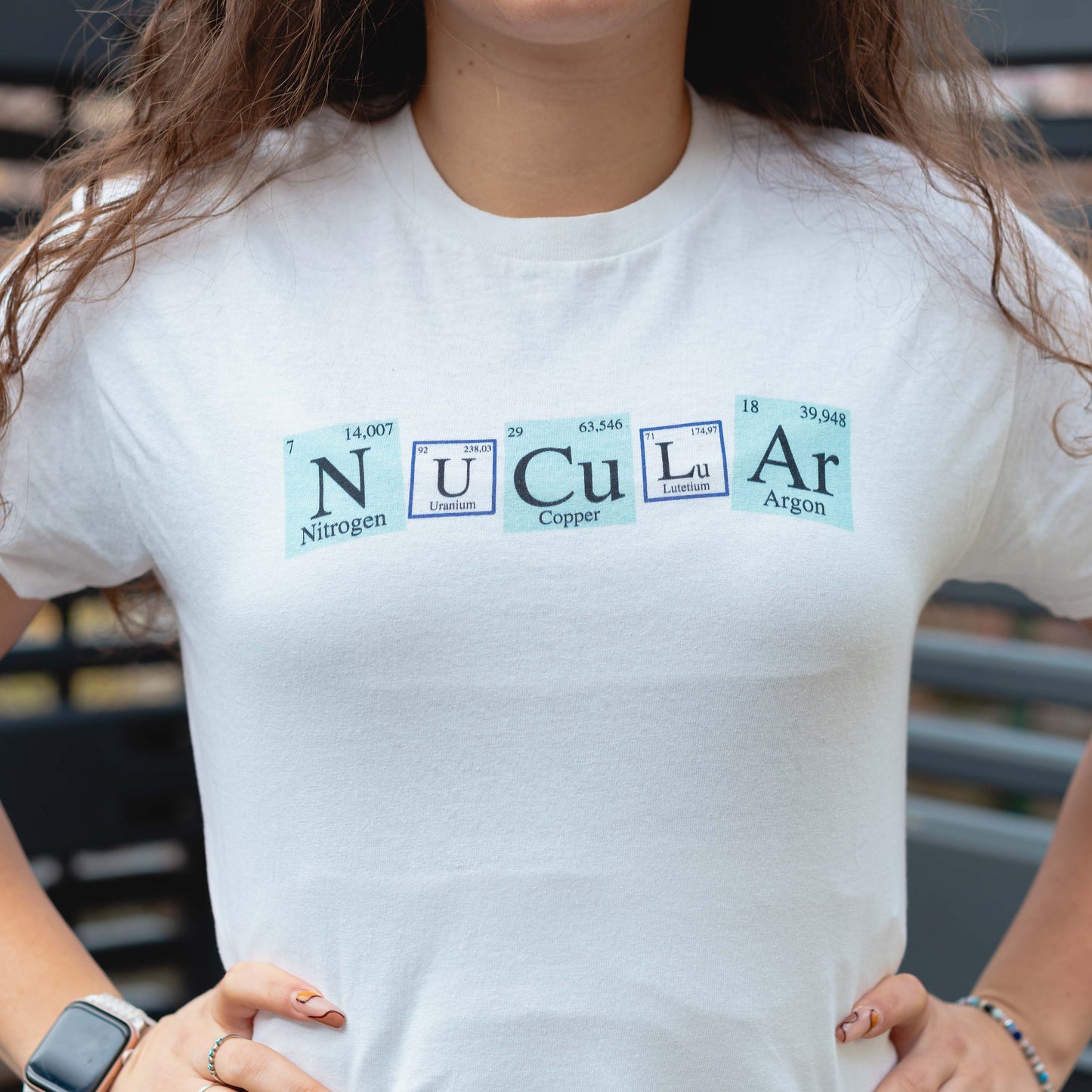 "Nucular" White T-Shirt