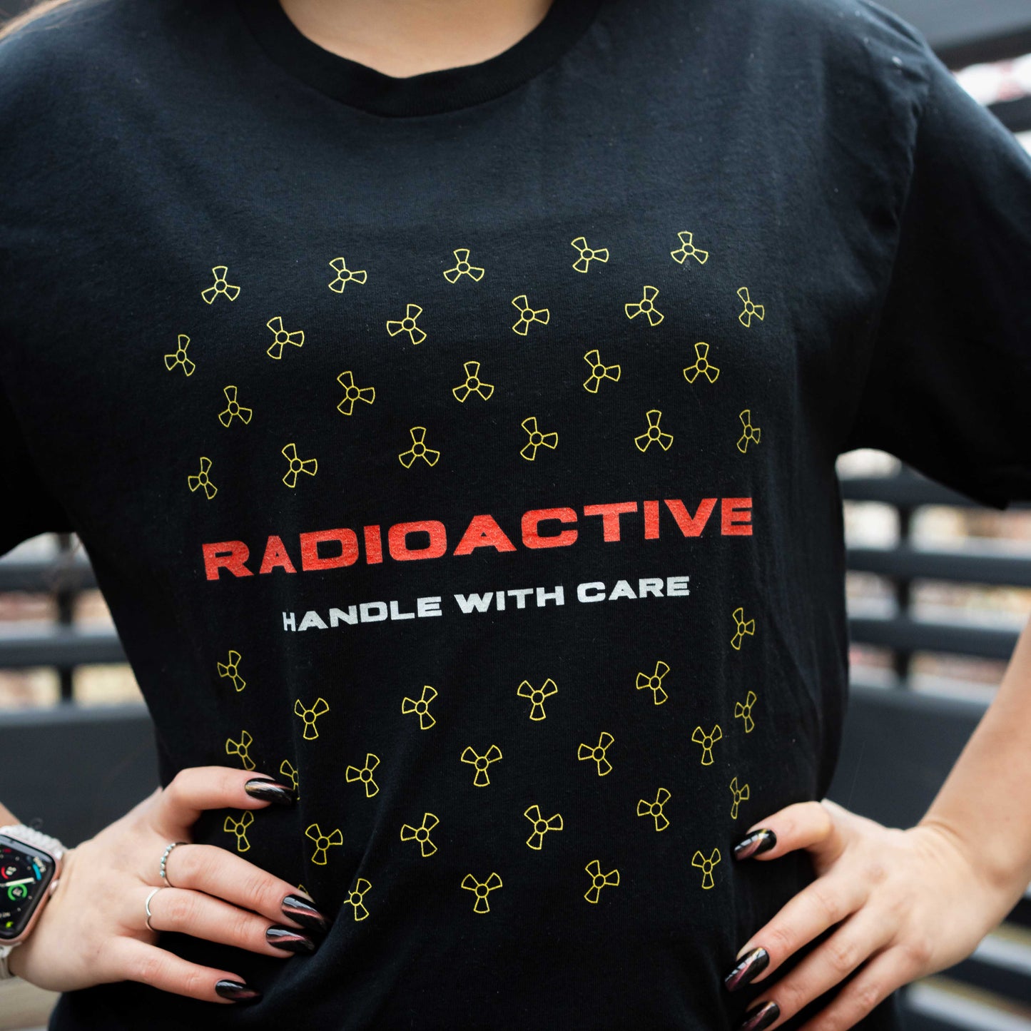 "Radioactive - Handle with Care" Black T-Shirt