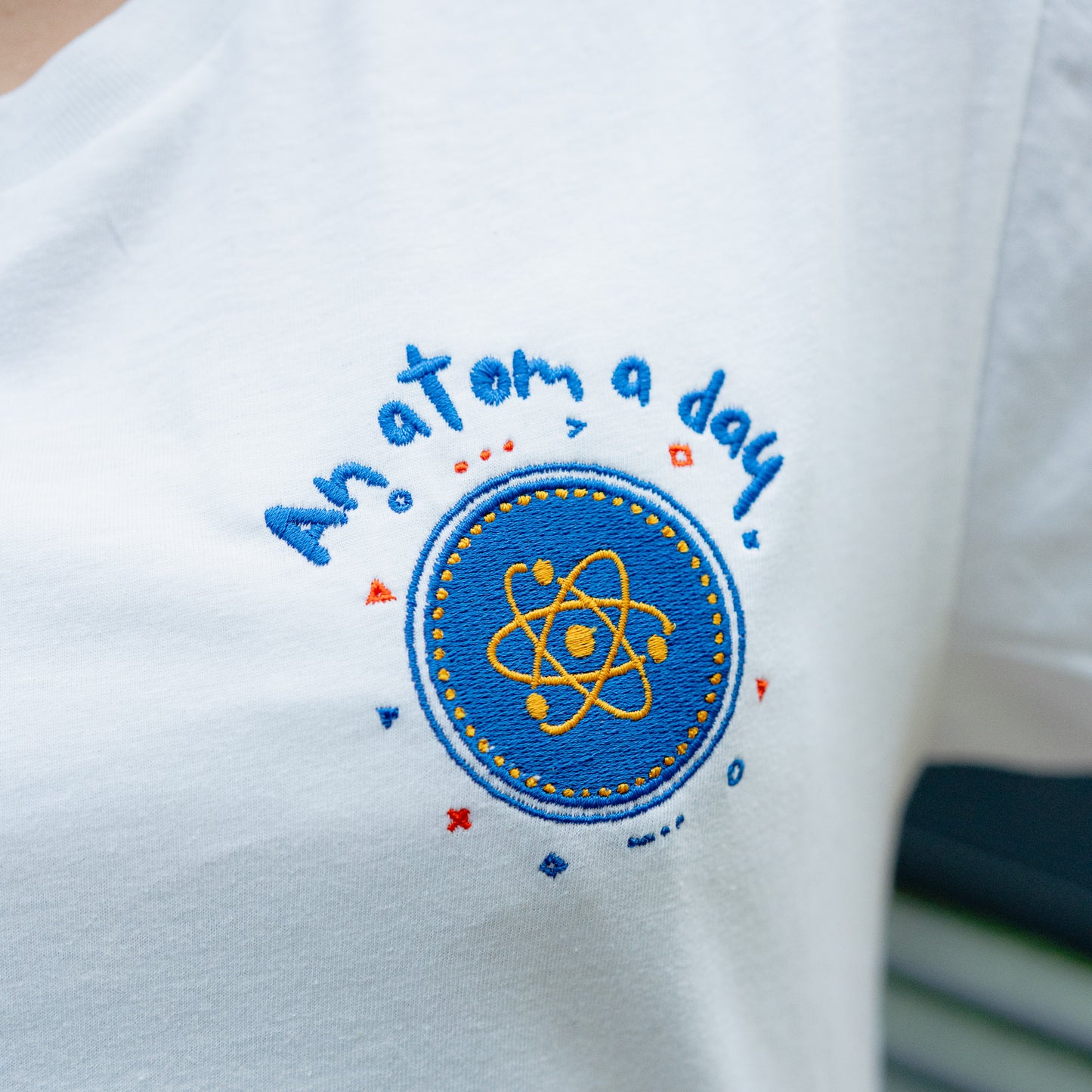 Special Edition "An Atom a Day" Embroidered White T-Shirt