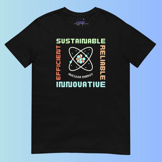 "The Perks of Nuclear Energy" Black T-Shirt