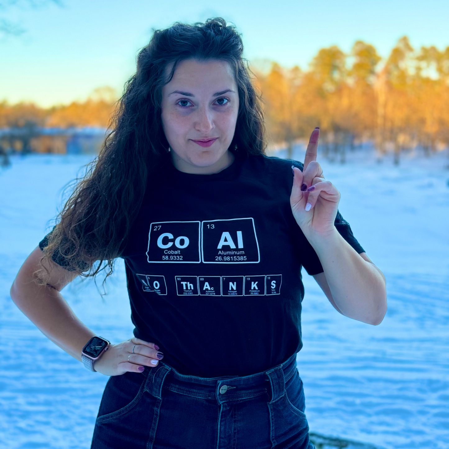 "Coal NO Thanks" Black T-Shirt