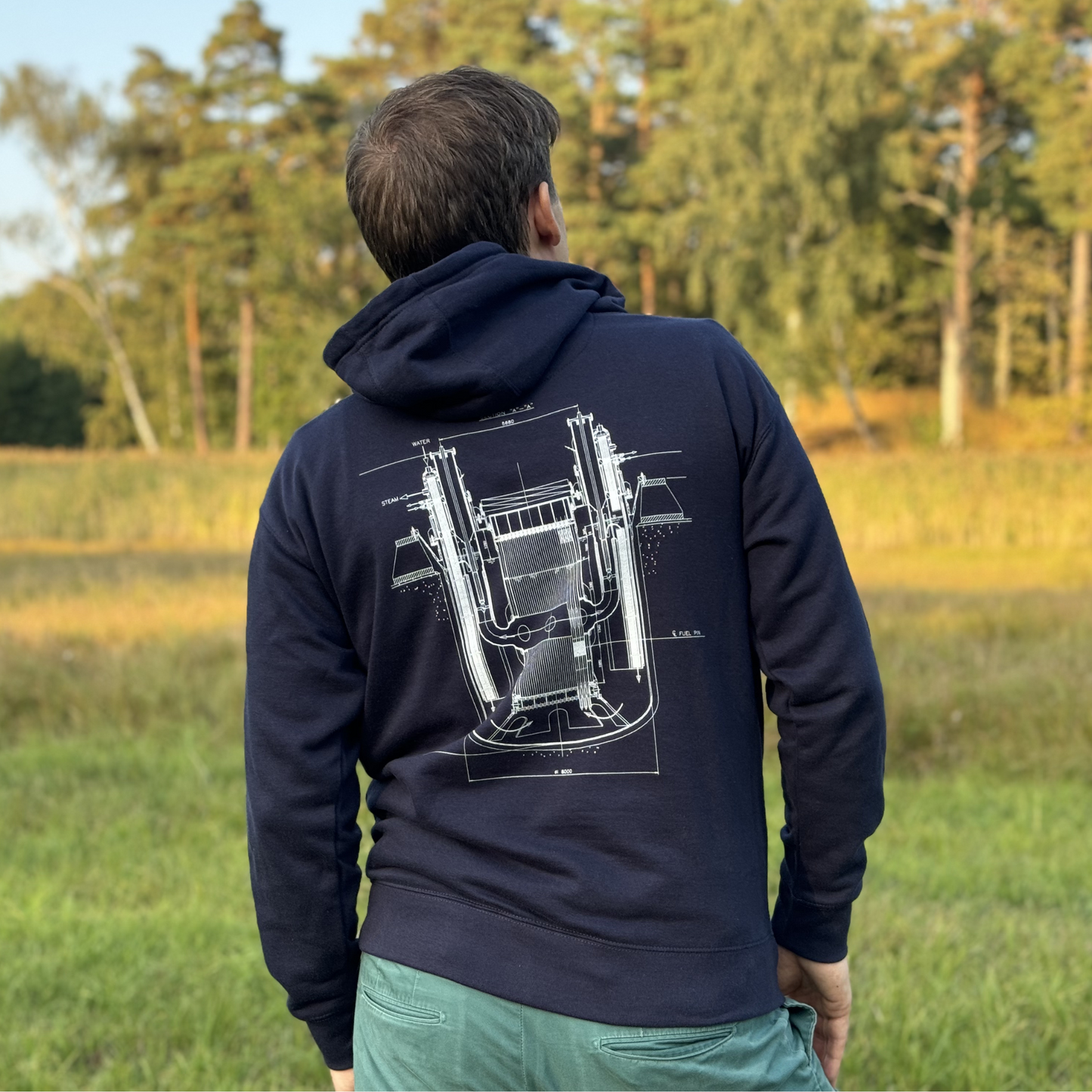 "Reactor Blueprint" Navy Hoodie