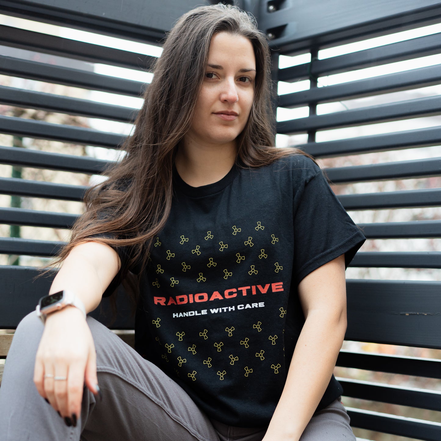 "Radioactive - Handle with Care" Black T-Shirt