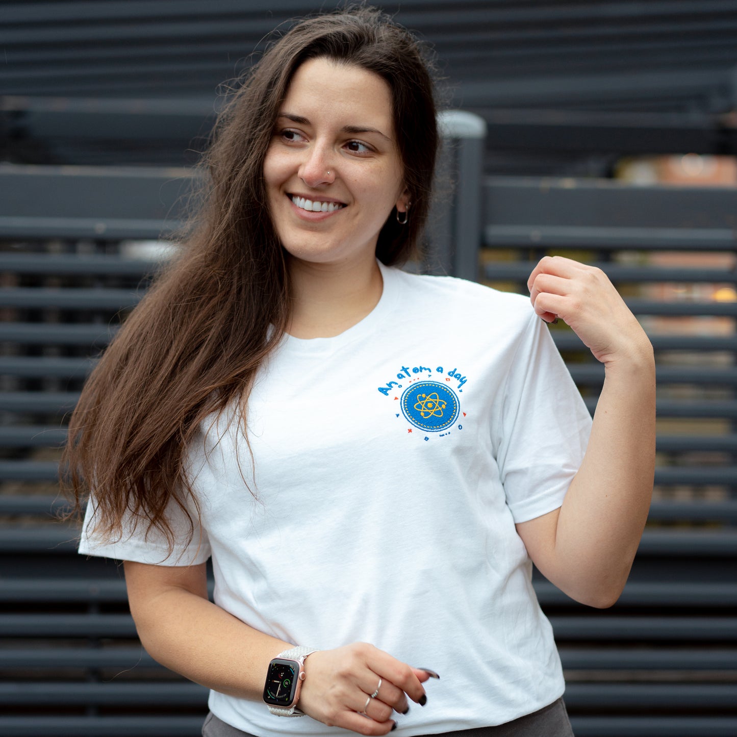 Special Edition "An Atom a Day" Embroidered White T-Shirt