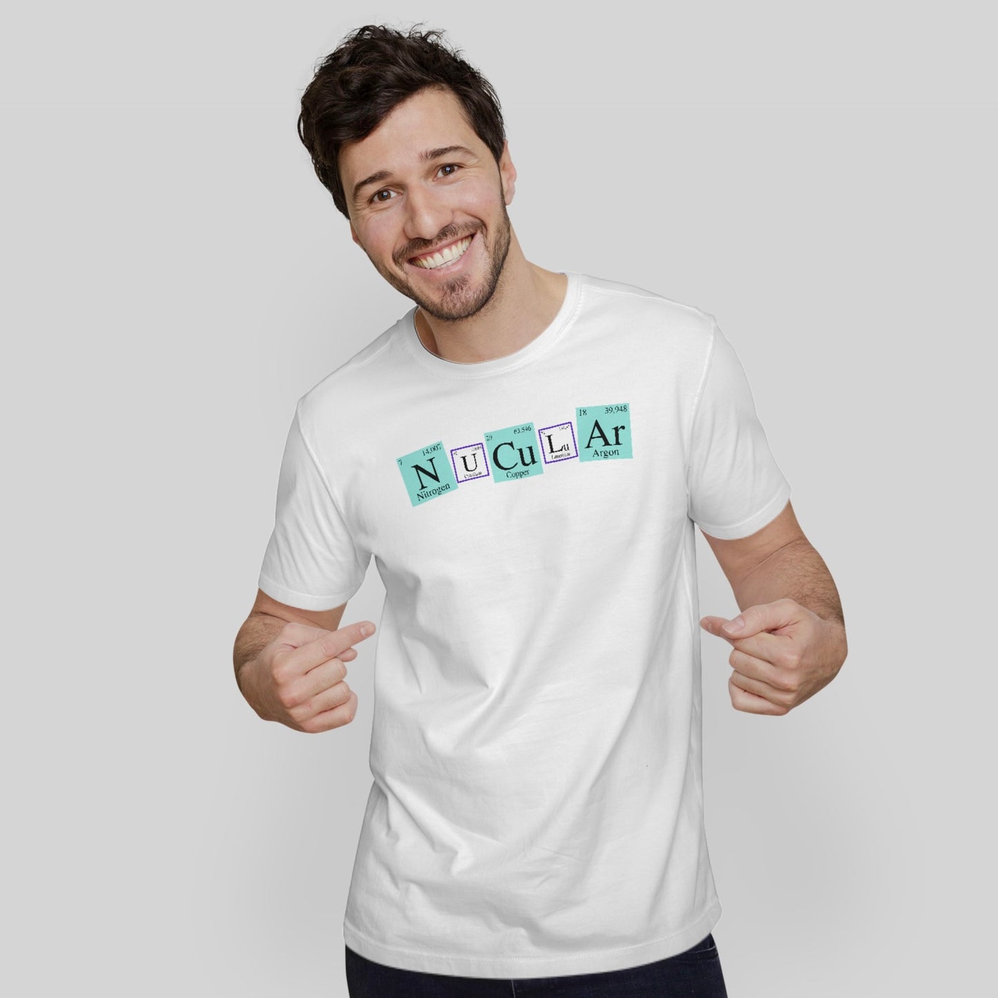 "Nucular" White T-Shirt